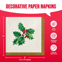 Bulk Holly Haven Beverage Napkins 5
