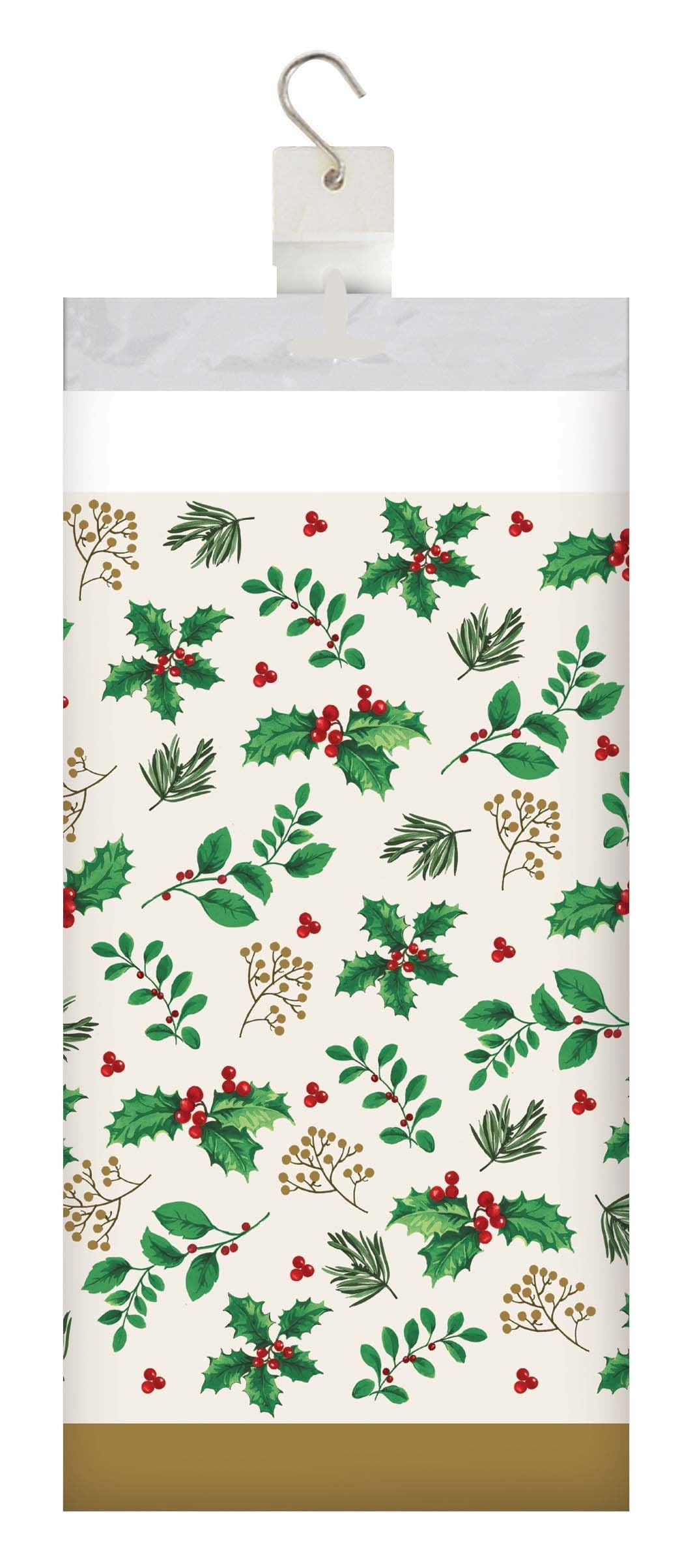 Bulk Holly Haven Plastic Tablecovers 54" x 96" (12 per Case)