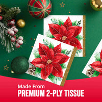 Bulk Christmas Blossom Beverage Napkins 5