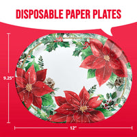 Bulk Christmas Blossom Oval Platters 12
