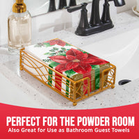Bulk Christmas Blossom Guest Towels 7.75