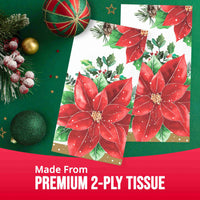 Bulk Christmas Blossom Guest Towels 7.75
