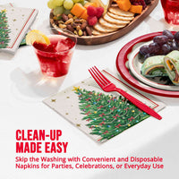 Bulk Sparkling Spruce Luncheon Napkins 6.5