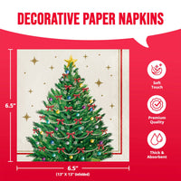 Bulk Sparkling Spruce Luncheon Napkins 6.5