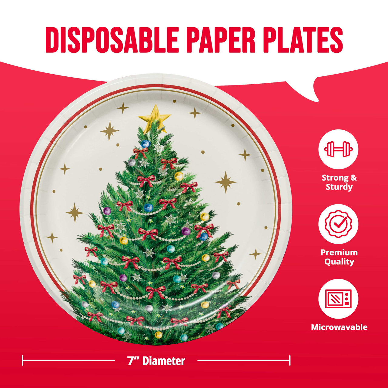 Bulk Sparkling Spruce Luncheon Plates 7" (96 per Case)