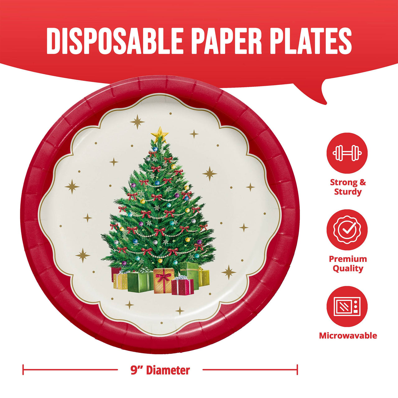 Bulk Sparkling Spruce Dinner Plates 9" (96 per Case)