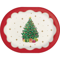 Sparkling Spruce Oval Platters 12
