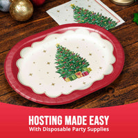 Bulk Sparkling Spruce Oval Platters 12