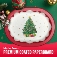 Bulk Sparkling Spruce Oval Platters 12