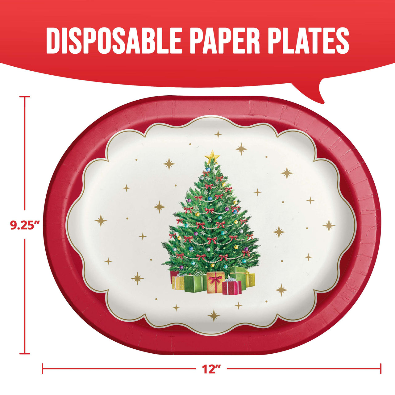 Bulk Sparkling Spruce Oval Platters 12" (96 per Case)
