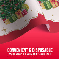 Bulk Sparkling Spruce Plastic Tablecovers 54