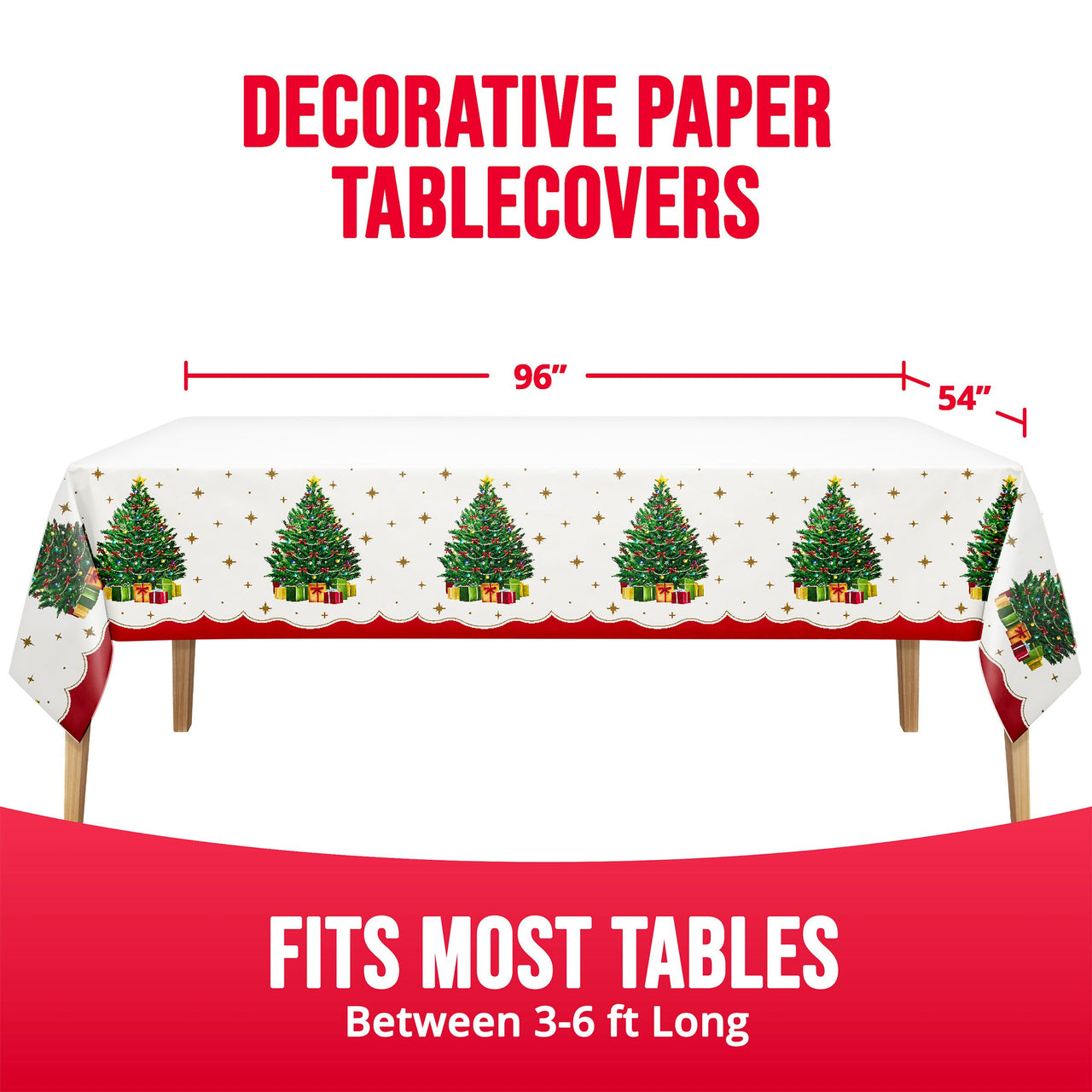 Bulk Sparkling Spruce Plastic Tablecovers 54" x 96" (12 per Case)