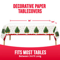 Bulk Sparkling Spruce Plastic Tablecovers 54