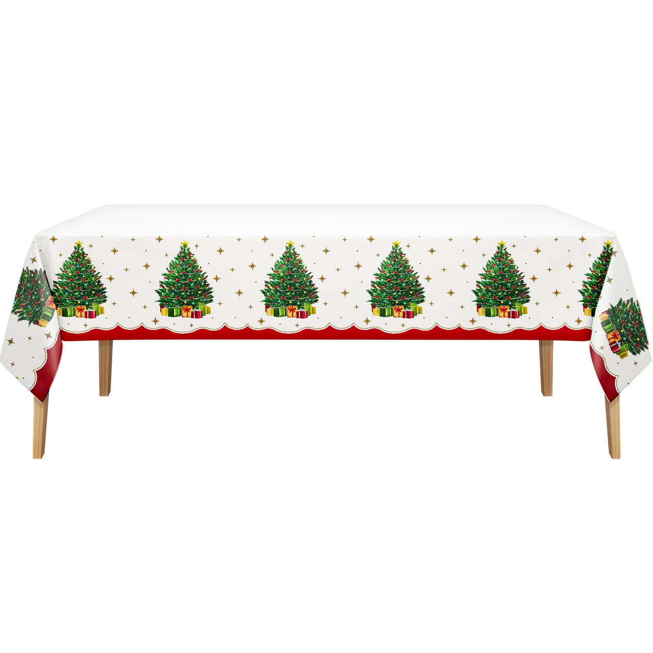 Bulk Sparkling Spruce Plastic Tablecovers 54" x 96" (12 per Case)