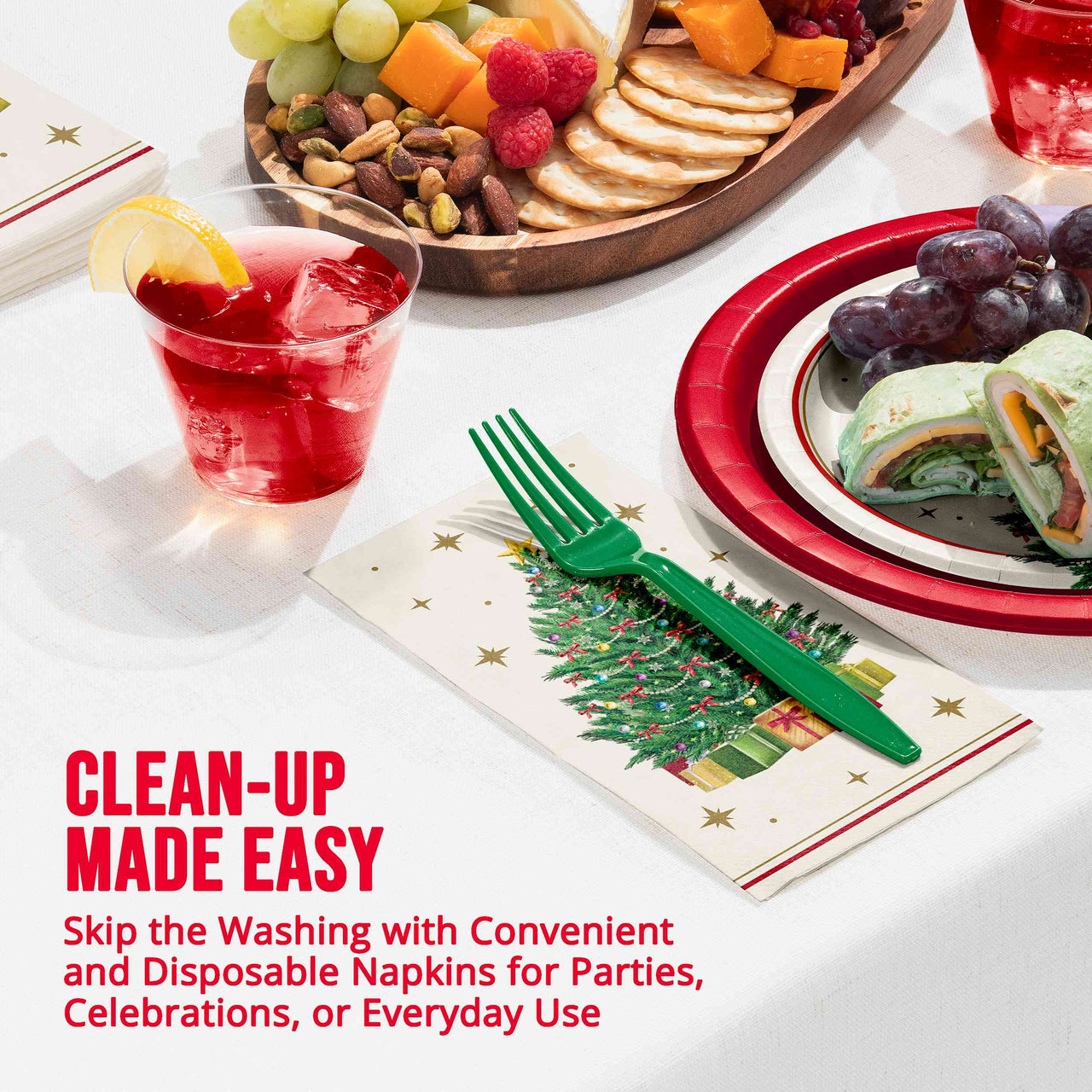 Bulk Sparkling Spruce Guest Towels 7.75" x 4.5" (192 per Case)