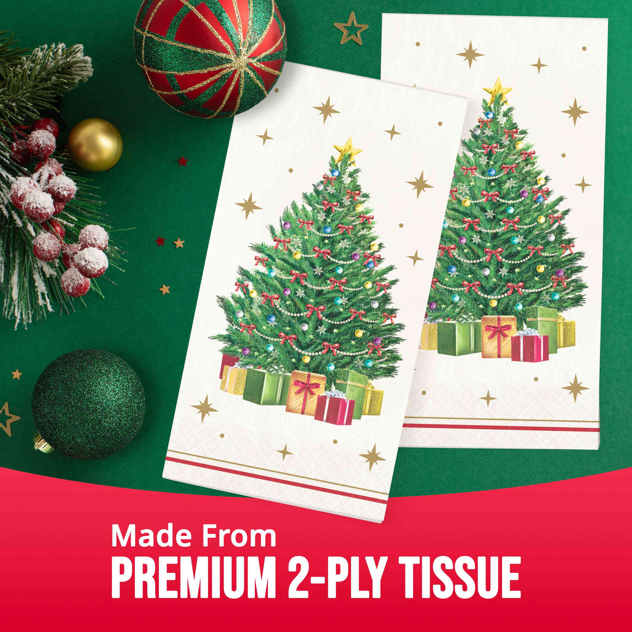 Bulk Sparkling Spruce Guest Towels 7.75" x 4.5" (192 per Case)