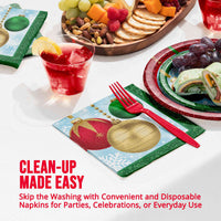 Bulk Holiday Glimmer Luncheon Napkins 6.5