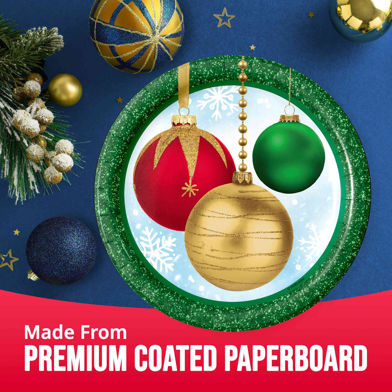 Bulk Holiday Glimmer Luncheon Plates 7" (96 per Case)