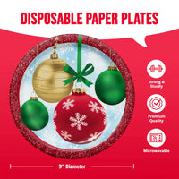 Bulk Holiday Glimmer Dinner Plates 9