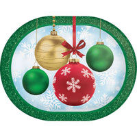 Holiday Glimmer Oval Platters 12
