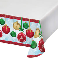 Holiday Glimmer Plastic Tablecovers 54