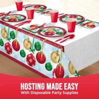 Bulk Holiday Glimmer Plastic Tablecovers 54