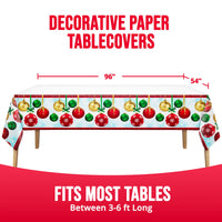 Bulk Holiday Glimmer Plastic Tablecovers 54