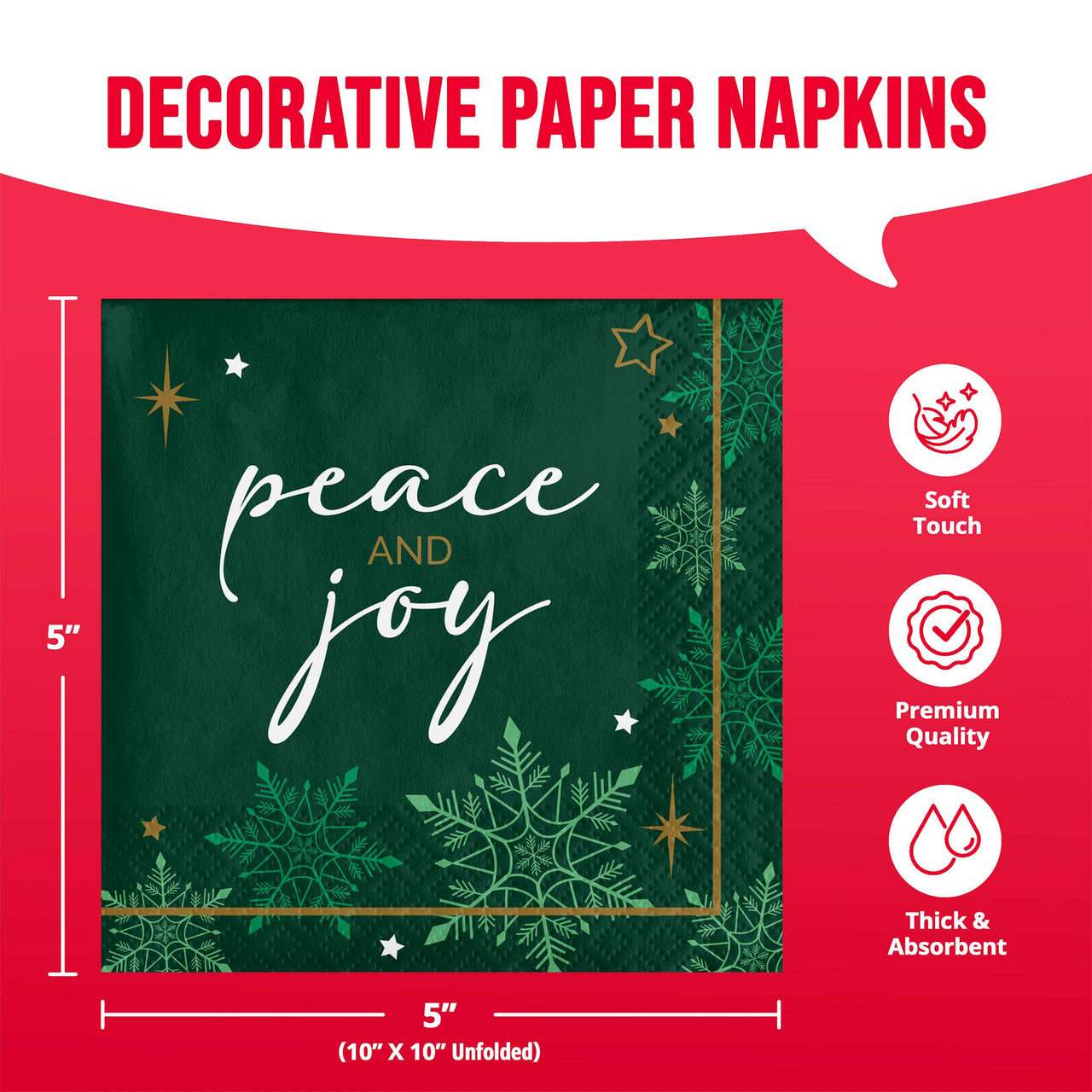 Bulk Winter Woods Beverage Napkins 5" x 5" (192 per Case)
