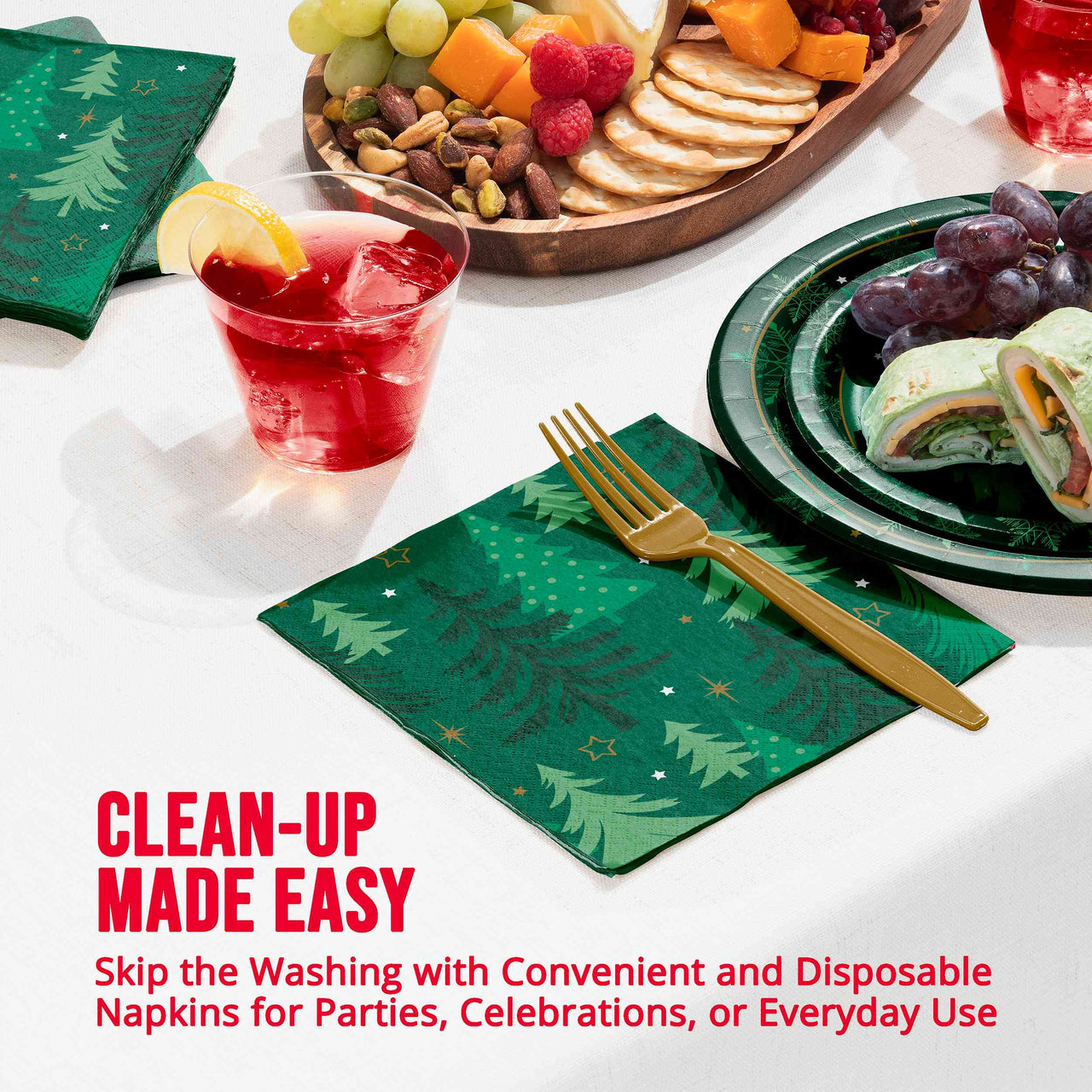 Bulk Winter Woods Luncheon Napkins 6.5" x 6.5" (192 per Case)