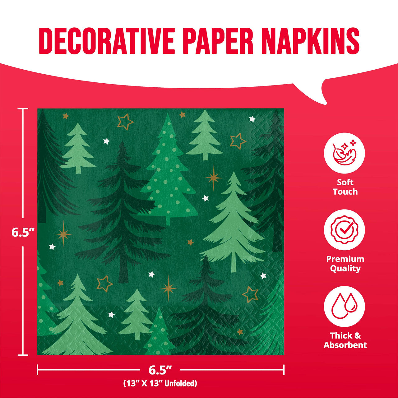 Bulk Winter Woods Luncheon Napkins 6.5" x 6.5" (192 per Case)