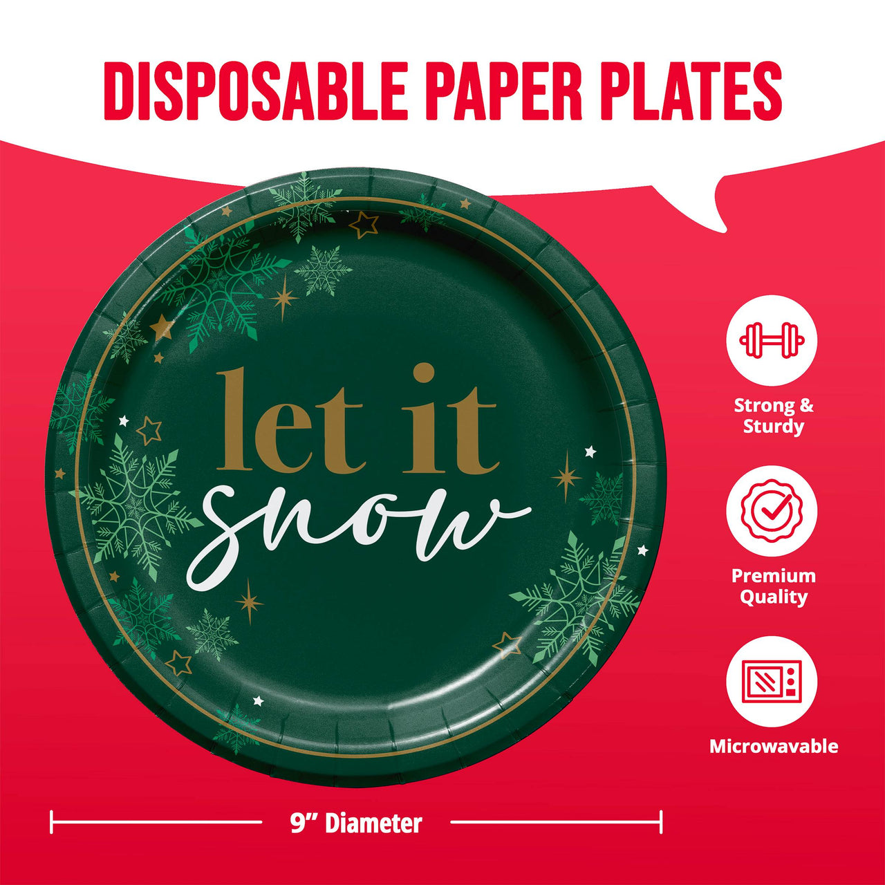 Bulk Winter Woods Dinner Plates 9" (96 per Case)