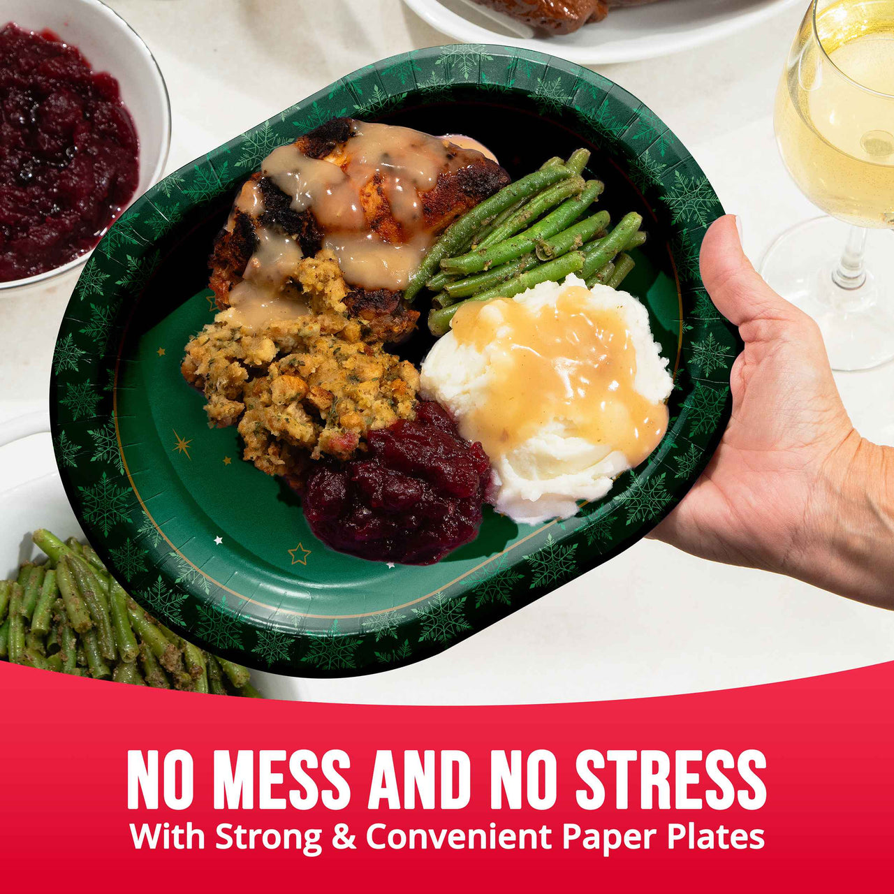 Bulk Winter Woods Oval Platters 12" (96 per Case)