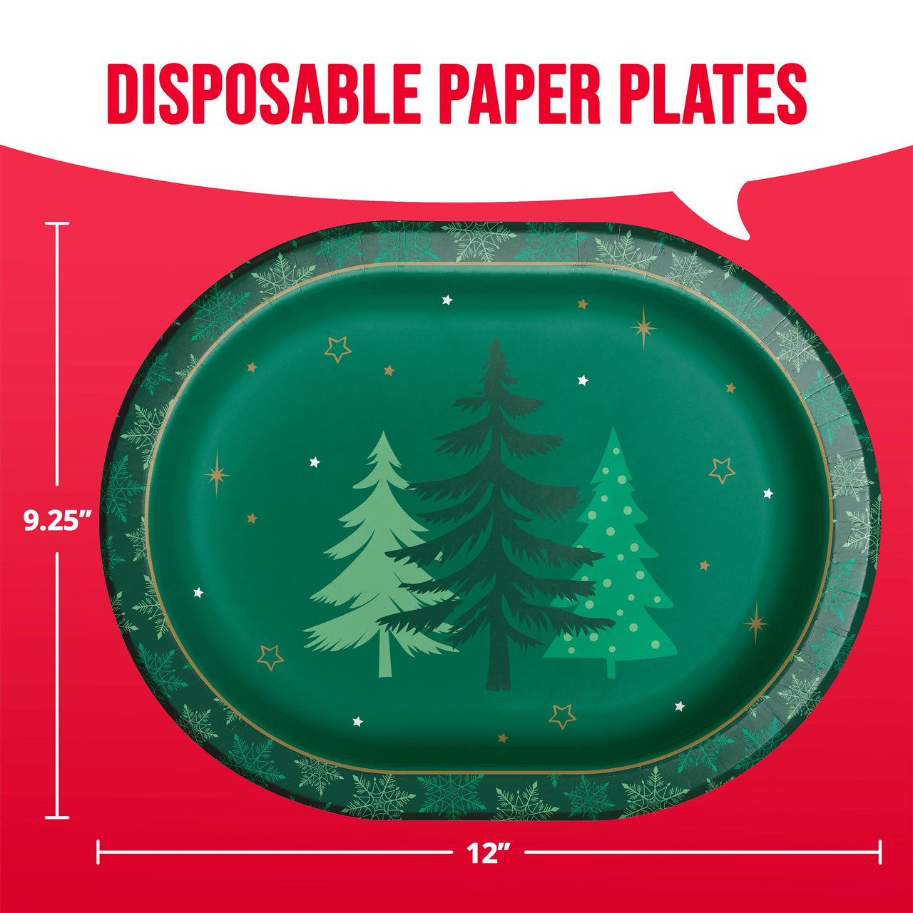 Bulk Winter Woods Oval Platters 12" (96 per Case)