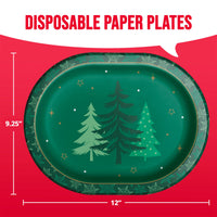 Bulk Winter Woods Oval Platters 12