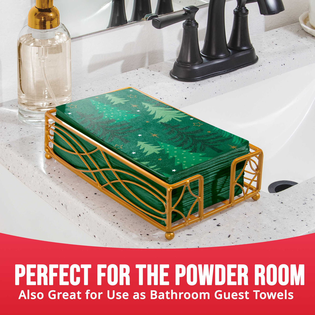 Bulk Winter Woods Guest Towels 7.75" x 4.5" (192 per Case)