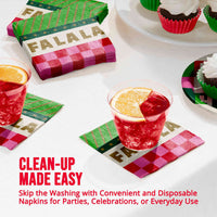 Bulk Holiday Hues Fa La La Beverage Napkins 5
