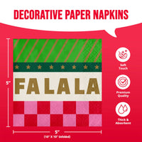 Bulk Holiday Hues Fa La La Beverage Napkins 5