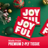 Bulk Holiday Hues Joyful Beverage Napkins 5