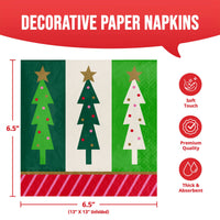 Bulk Holiday Hues Luncheon Napkins 6.5