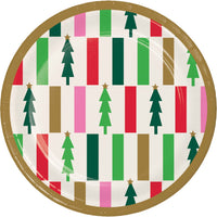 Holiday Hues Trees Luncheon Plates 7