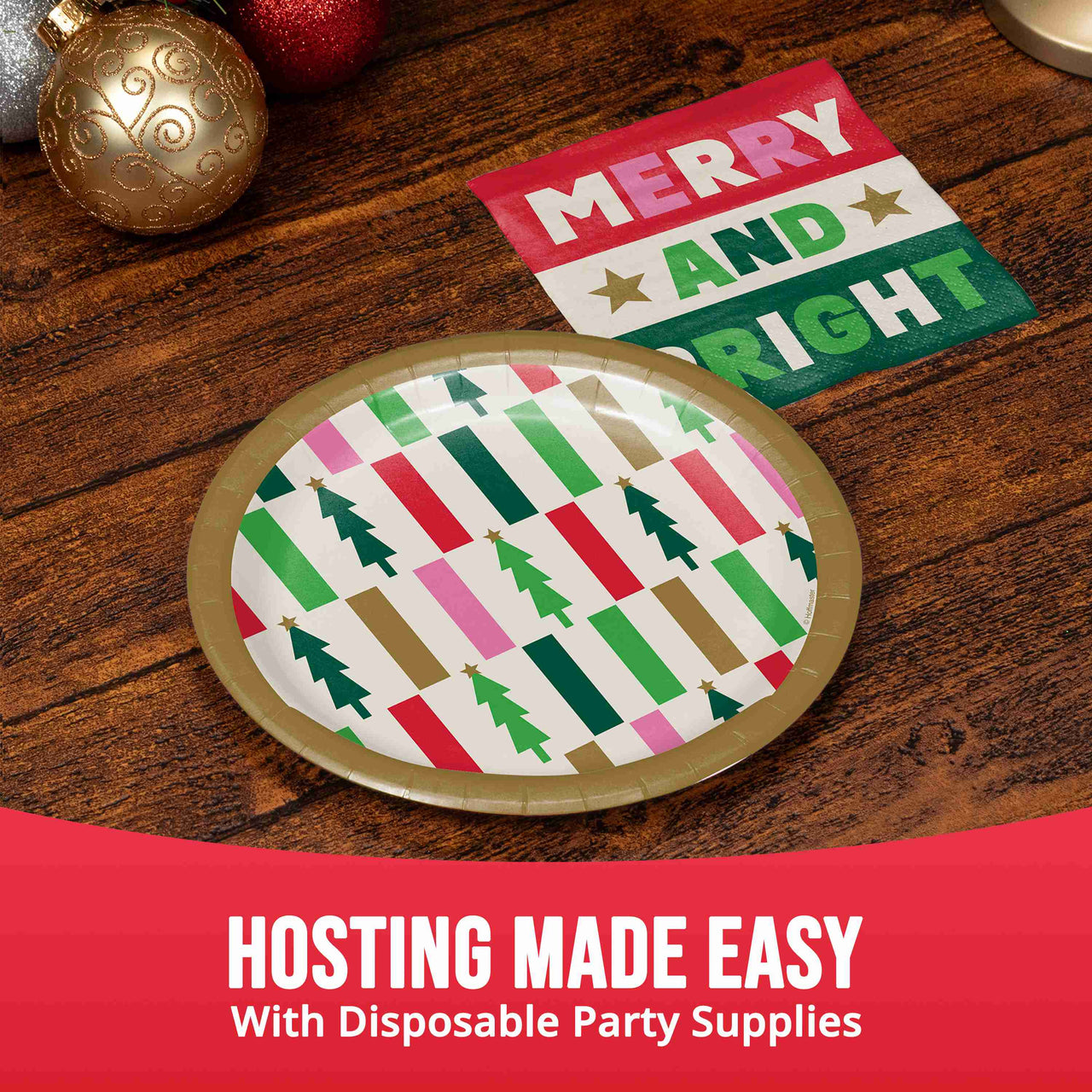Bulk Holiday Hues Trees Luncheon Plates 7" (96 per Case)