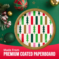 Bulk Holiday Hues Trees Luncheon Plates 7