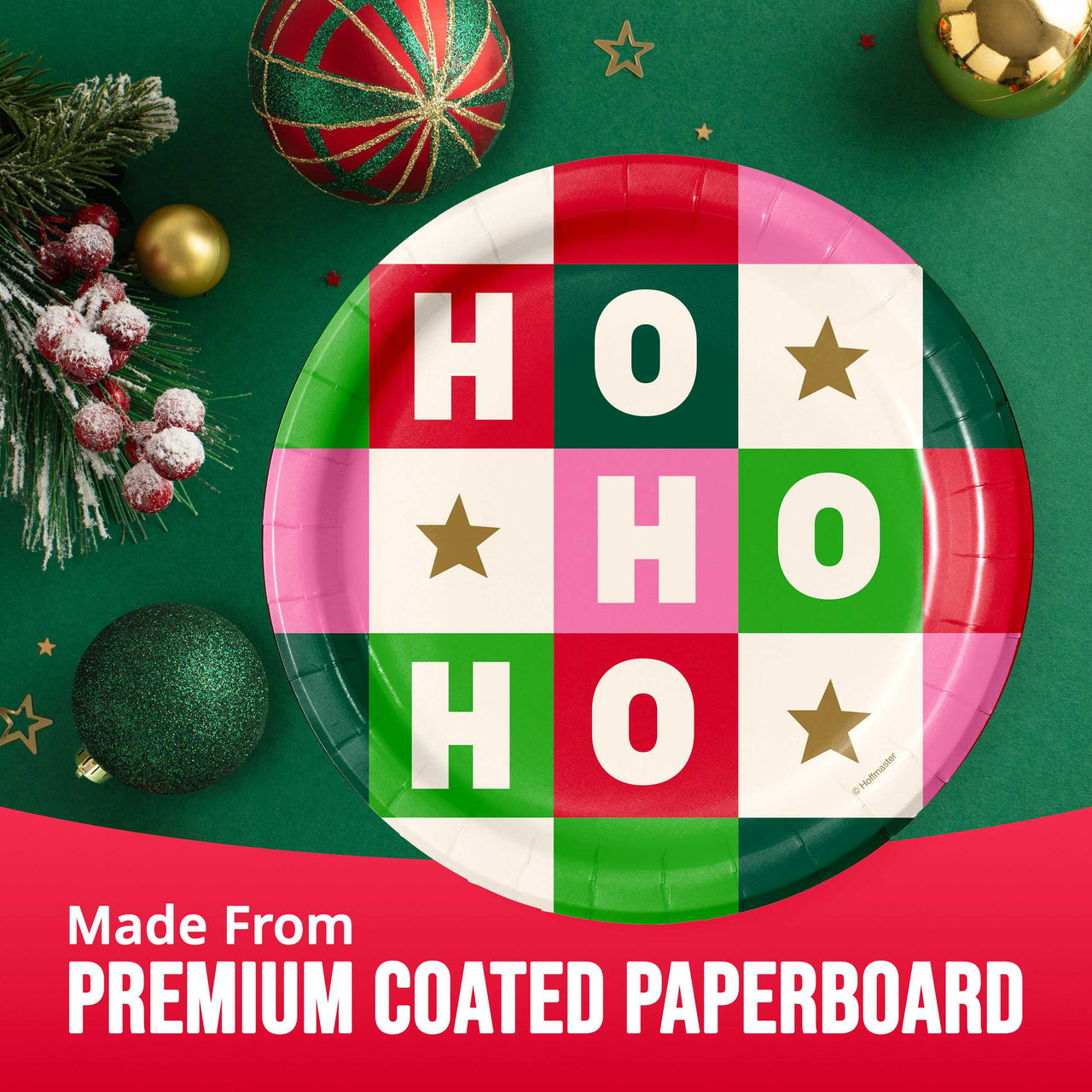 Bulk Holiday Hues Ho Ho Ho Luncheon Plates 7" (96 per Case)