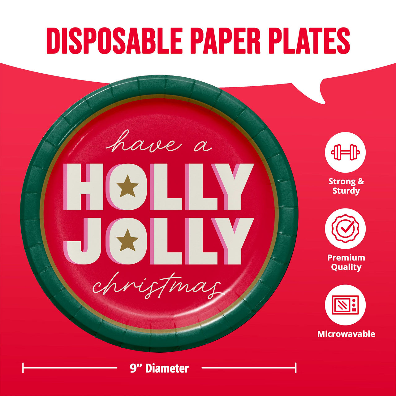 Bulk Holiday Hues Dinner Plates 9" (96 per Case)