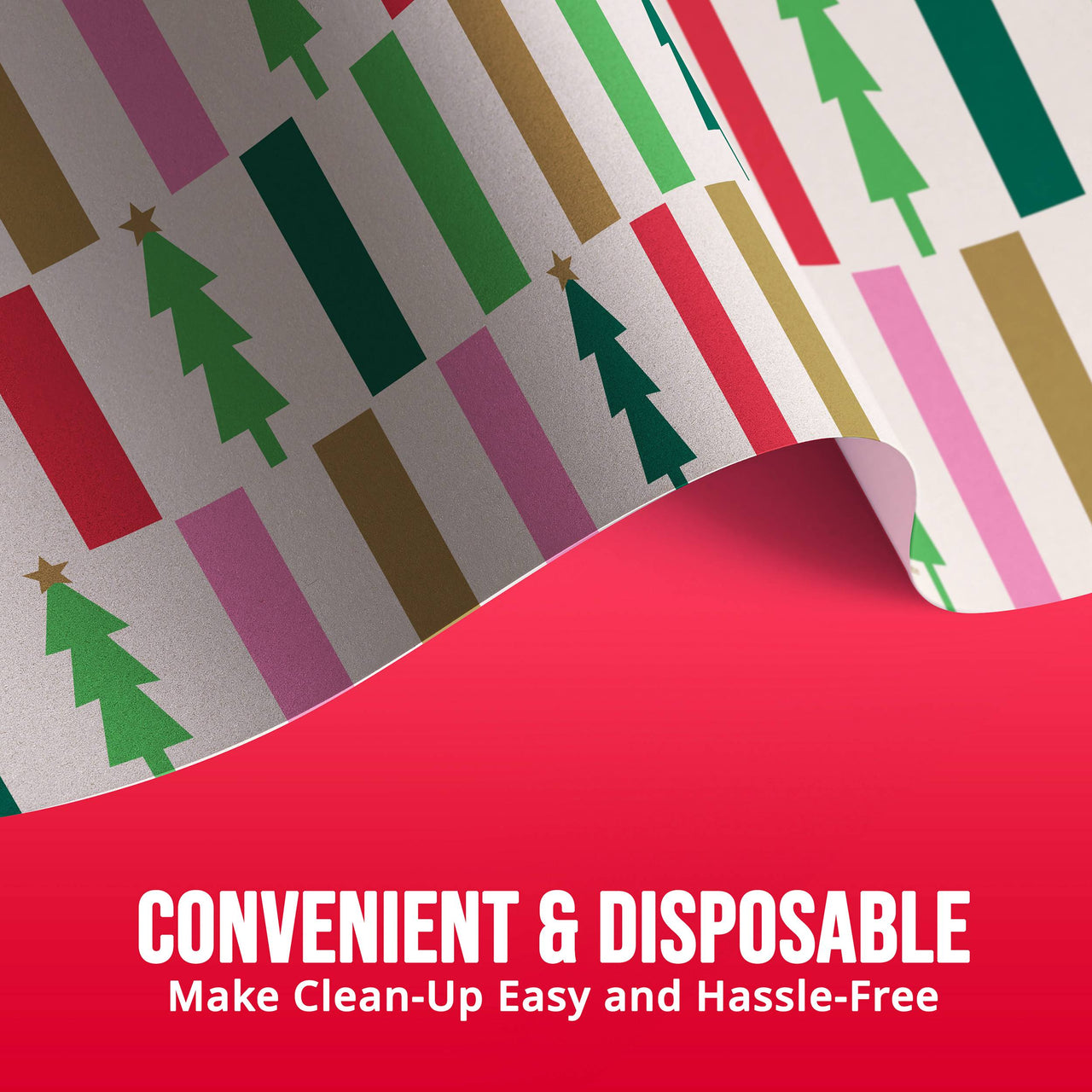 Bulk Holiday Hues Plastic Tablecovers 54" x 96" (12 per Case)