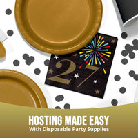 Bulk New Years Radiance 2027 Beverage Napkins 5