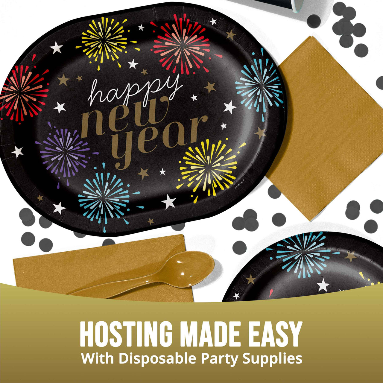 Bulk New Years Radiance Oval Platters 12" (96 per Case)