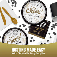 Bulk Dazzling Midnight 2027 Beverage Napkins 5