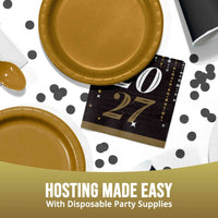 Bulk Dazzling Midnight 2027 Beverage Napkins 5
