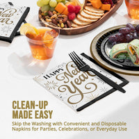 Bulk Dazzling Midnight Luncheon Napkins 6.5